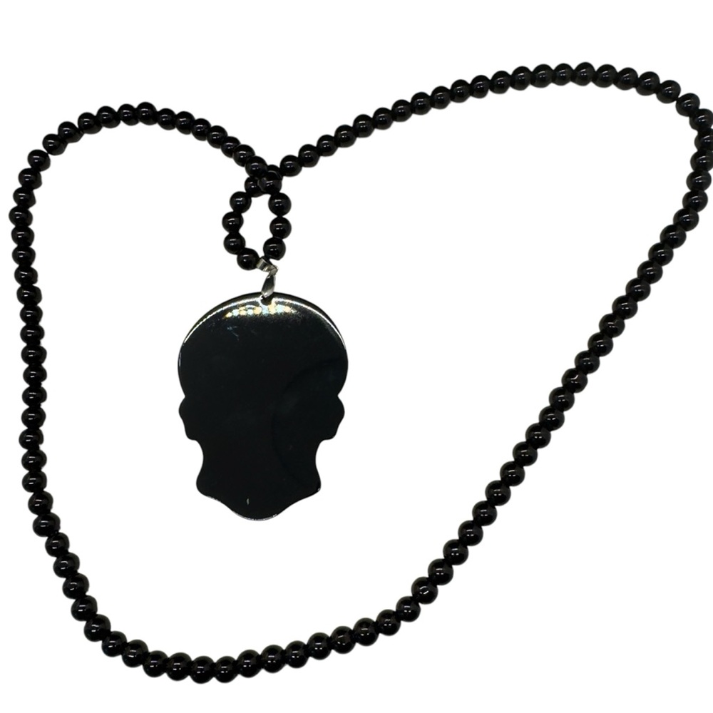Acrylic Bead & Sugar Skull Necklace/ Accessory - Picture 3 of 9